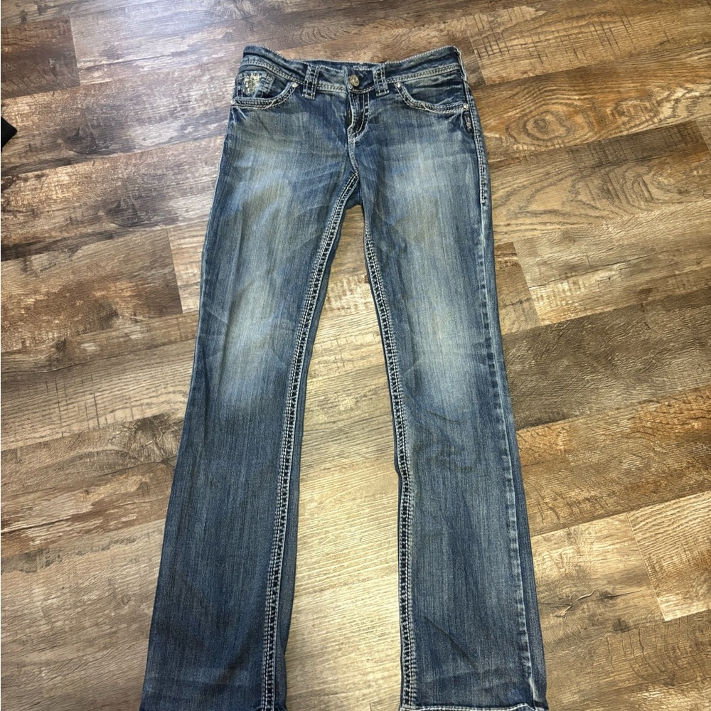Classic Silver Suki Blue Denim Jeans Size 28